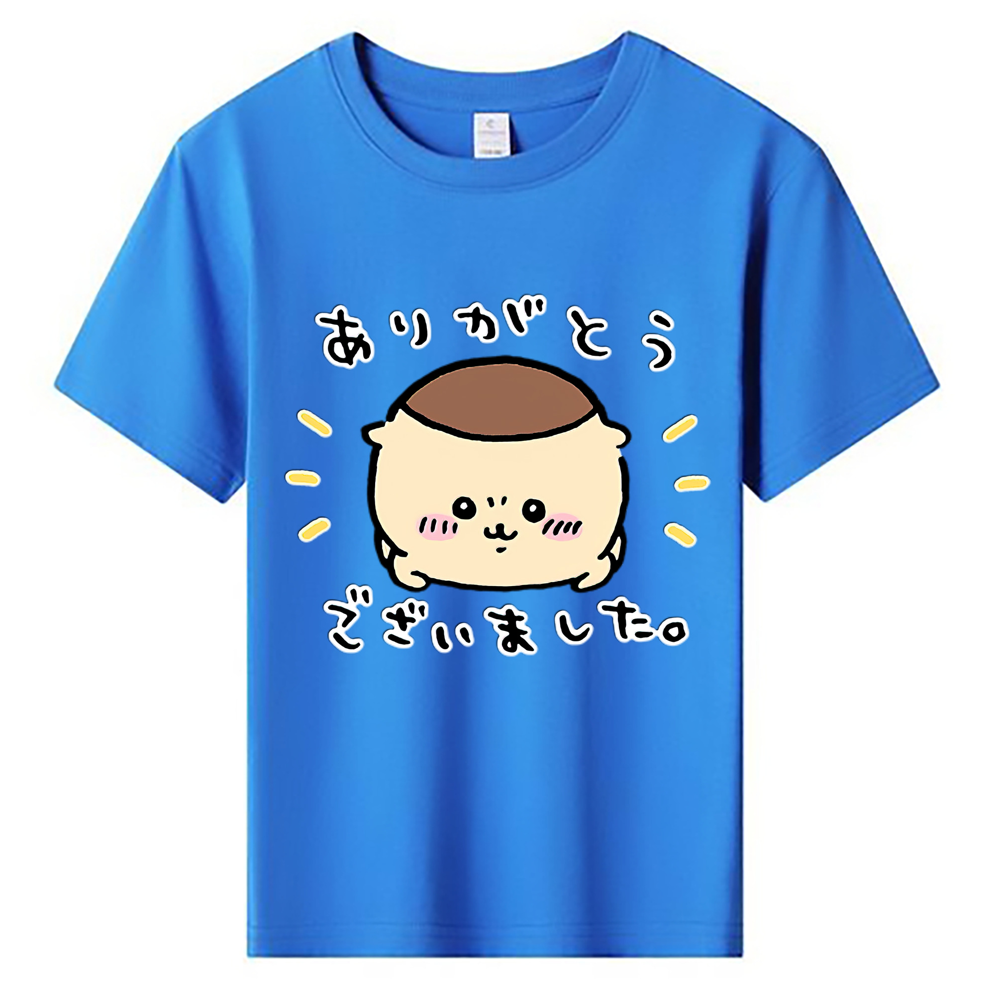 （画像用） ちいかわ くりまんじゅう Chii-kawa kuri manjū 綿100％キッズTシャツ（フロントプリント）